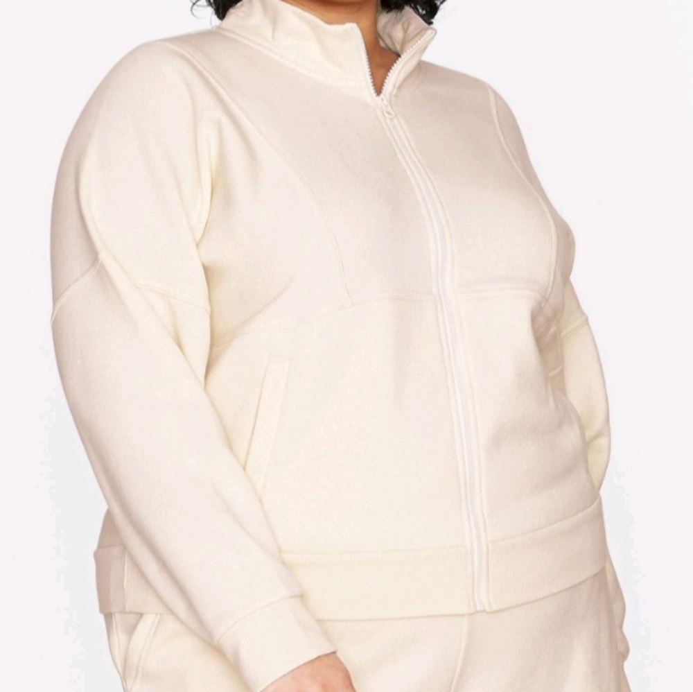 Universal Thread Plus Size Zip Up Sweatshirt.  Cream 3X